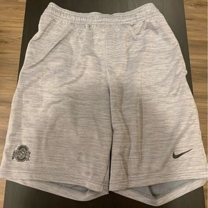 Mens Nike Grey Ohio State Buckeyes Shorts